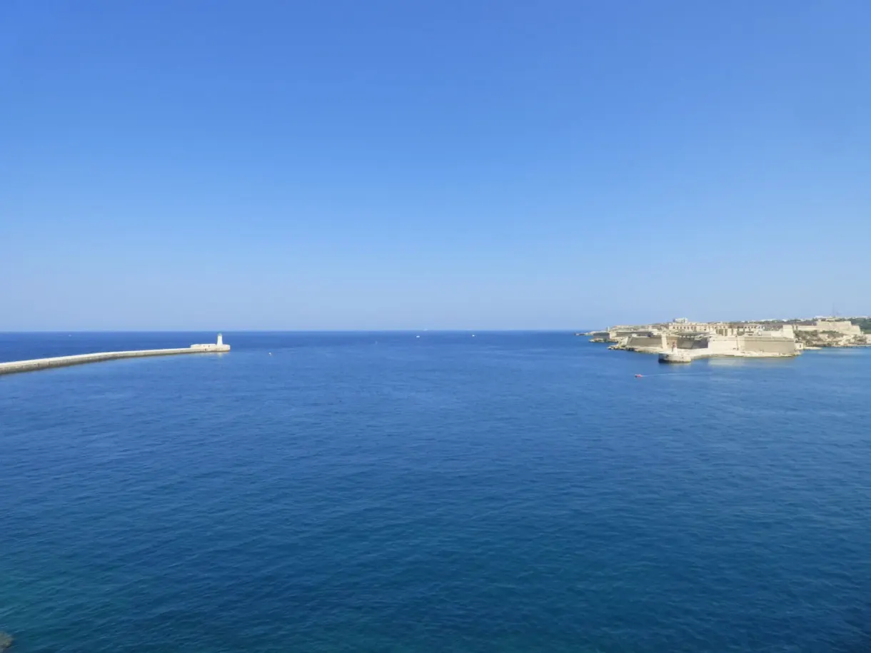 Breakwater and harbour entrance seen from the ramparts