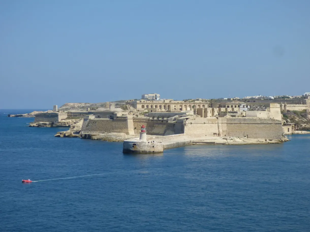 Stone fort guarding the entrance to the Grand Harbour