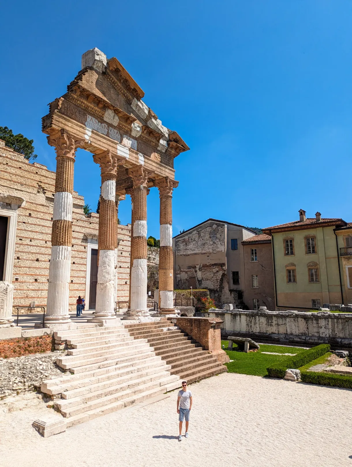 Columns of the Roman temple above its great staircase