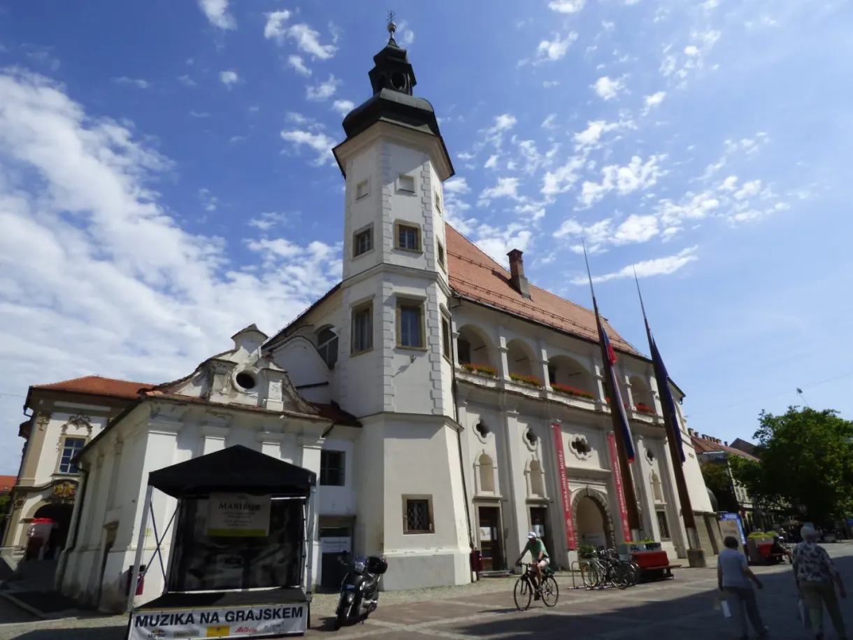 Maribor castle and its onion-domed clock tower