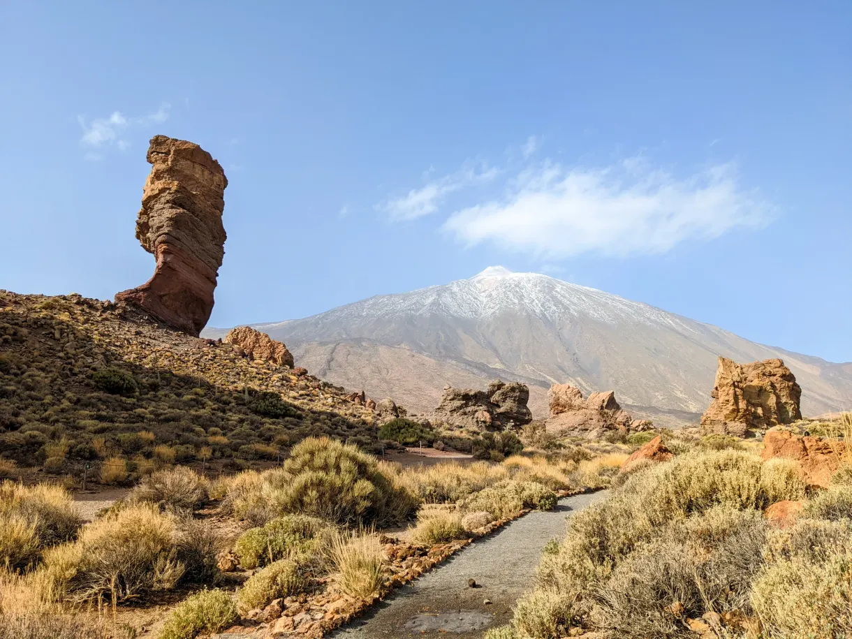 Ochre rocks and scrub of Teide National Park