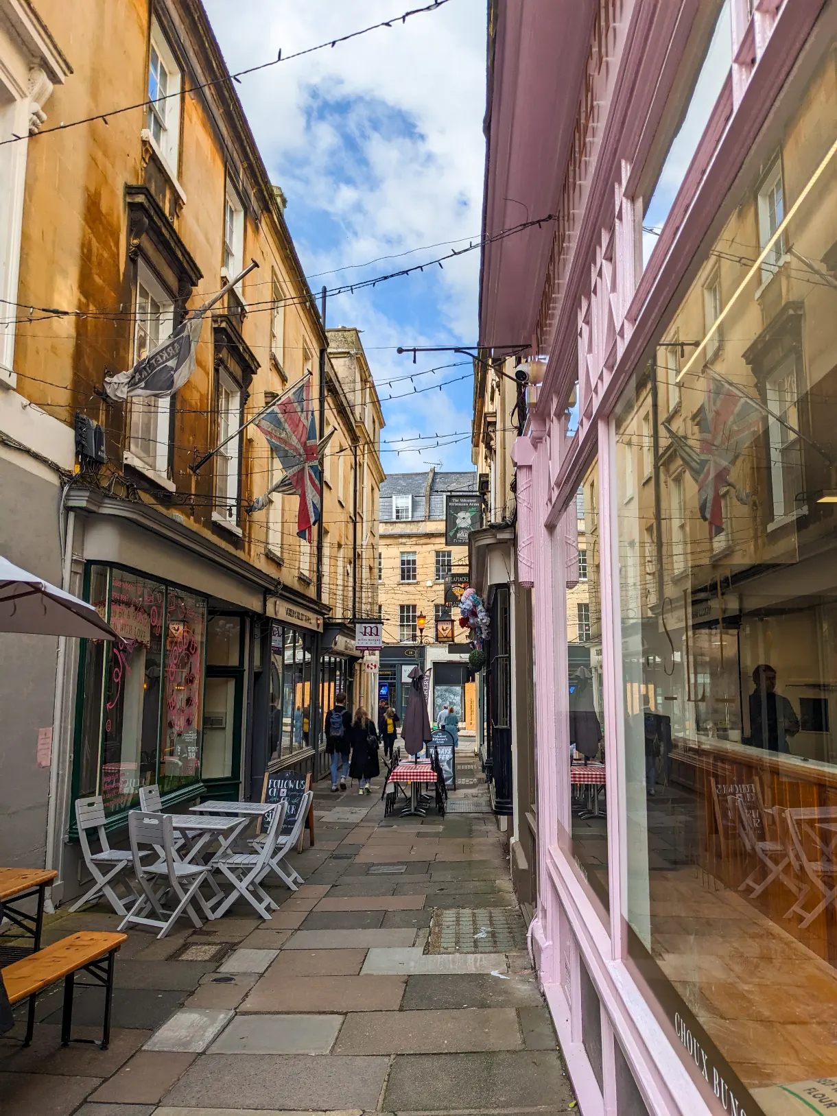 shopping street in Bath