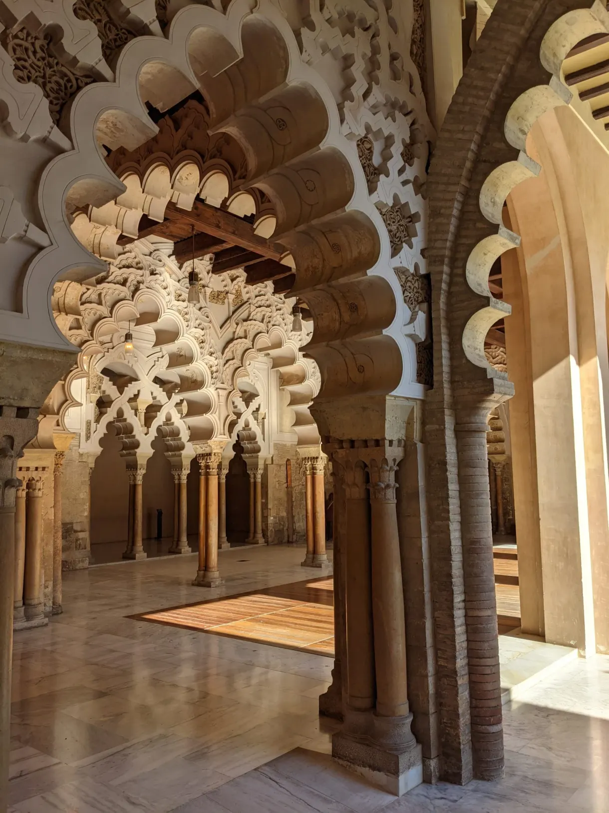 Row of finely carved Mudéjar arcades