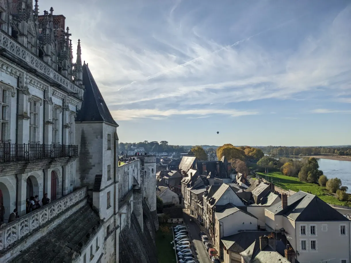Panorama over the Loire from the ramparts of the château of Amboise