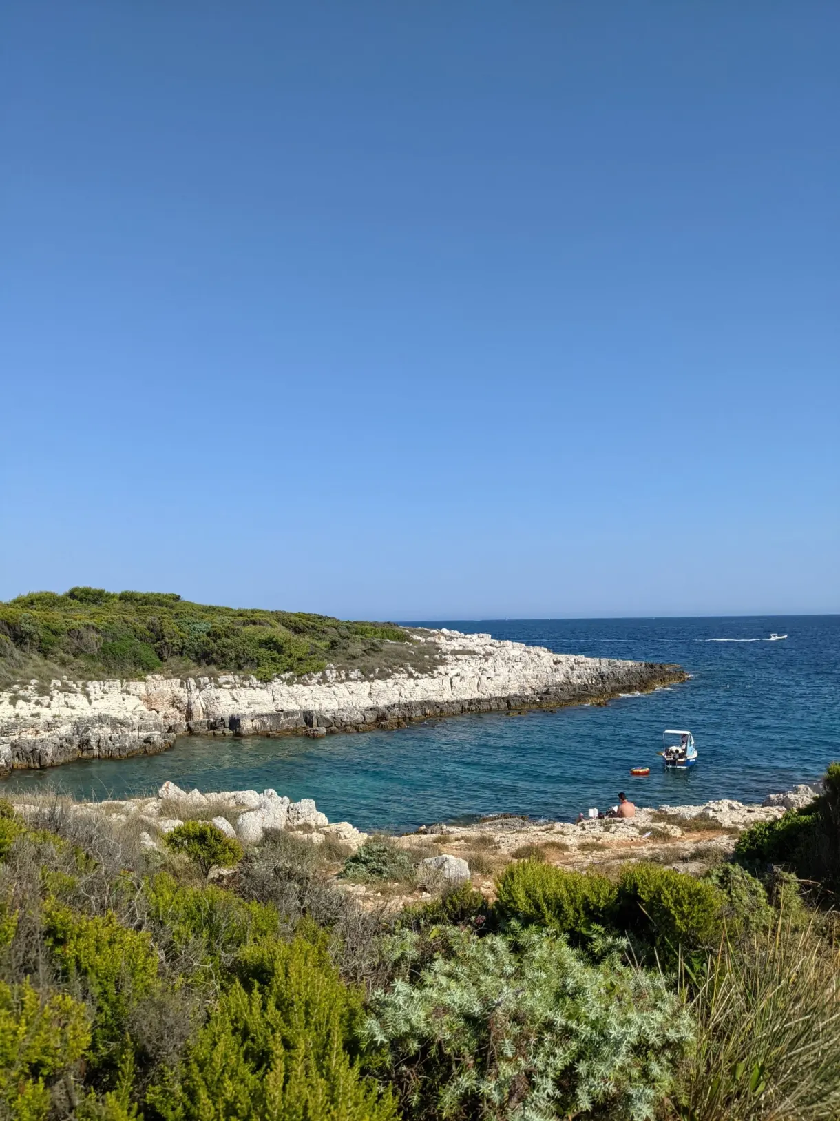 Rocky cove and deep water of the Kamenjak nature park