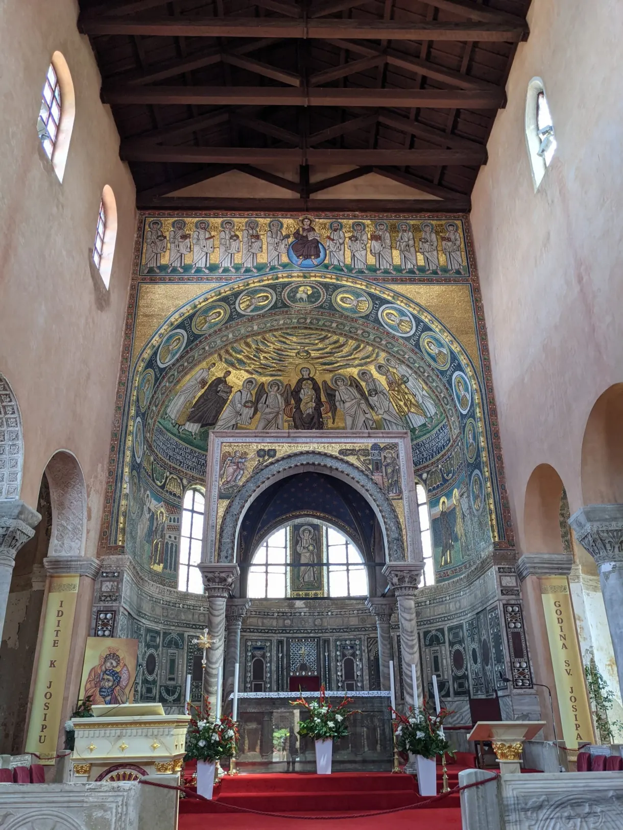 Golden mosaics of the apse of the Euphrasian basilica